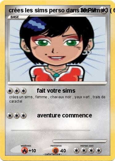 Pokemon crées les sims perso dans les sims 3 ( 6 sims MAX )