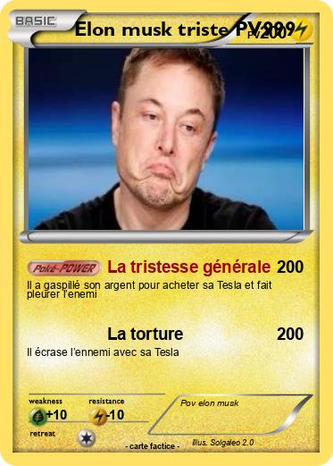 Pokemon Elon musk triste PV999