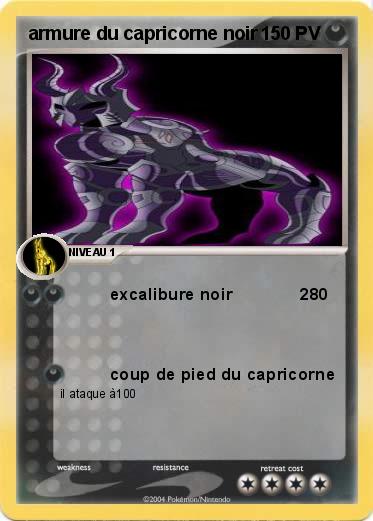 Pokemon armure du capricorne noir