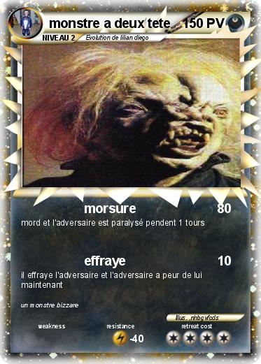 Pokemon monstre a deux tete