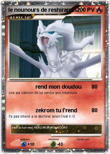 Pokemon le nounours de reshiram