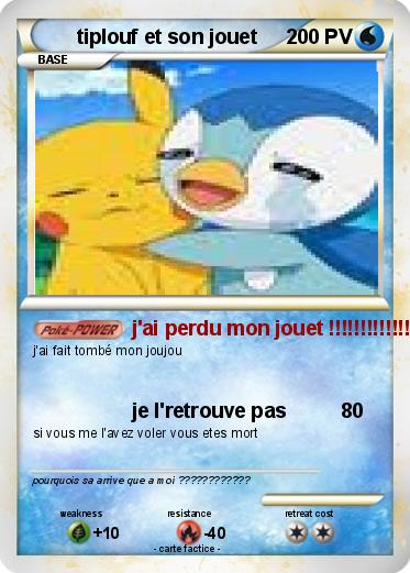 Pokemon tiplouf et son jouet
