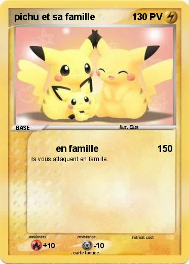Pokemon pichu et sa famille