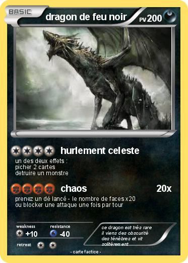 Pokemon dragon de feu noir