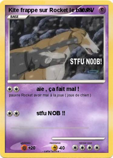 Pokemon Kite frappe sur Rocket le barzoi