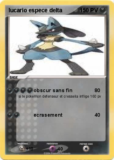 Pokemon lucario espece delta