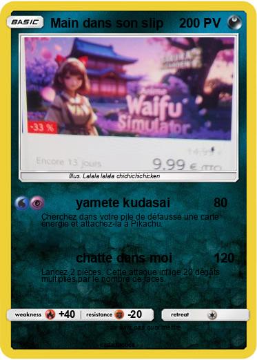 Pokemon Main dans son slip