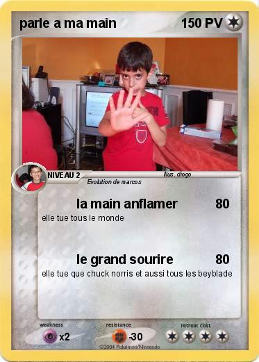 Pokemon parle a ma main