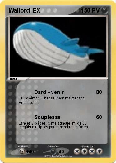 Pokemon Wailord  EX