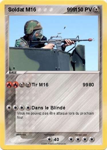 Pokemon Soldat M16                     999