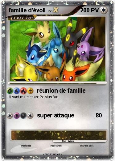 Pokemon famille d'évoli
