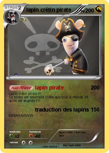 Pokemon lapin crétin pirate