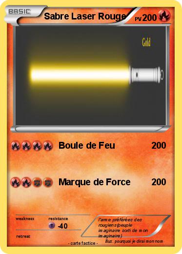 Pokemon Sabre Laser Rouge