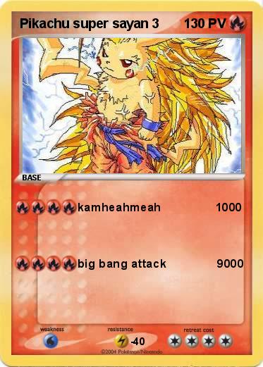Pokemon Pikachu super sayan 3 