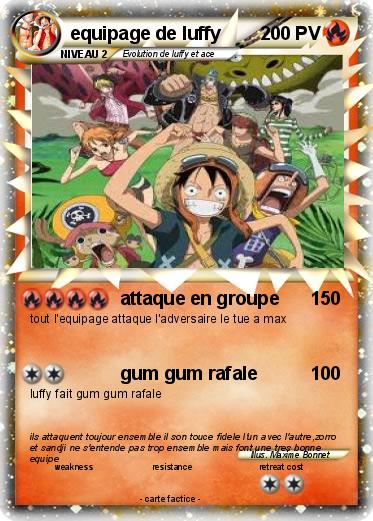 Pokemon equipage de luffy