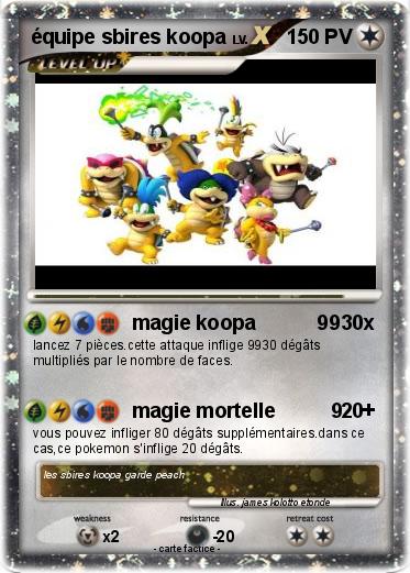 Pokemon équipe sbires koopa