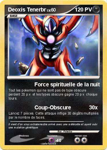 Pokemon Deoxis Tenerbr