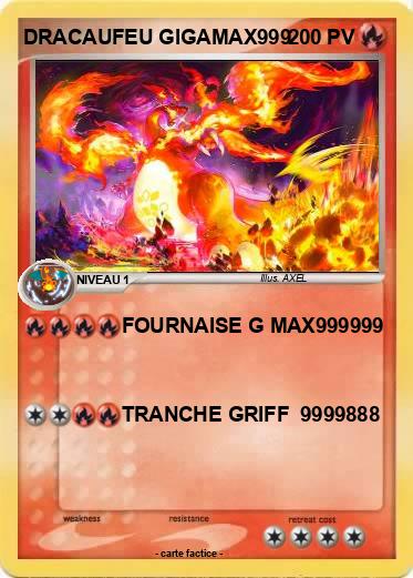 Pokemon DRACAUFEU GIGAMAX999