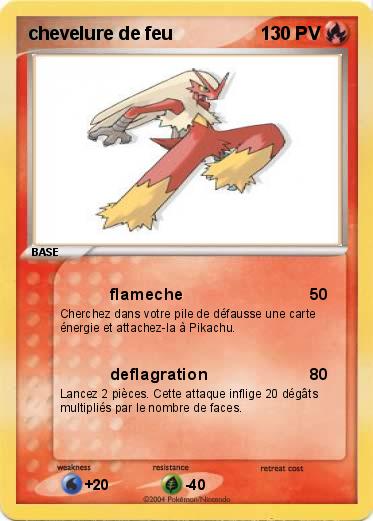 Pokemon chevelure de feu