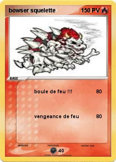 Pokemon bowser squelette  