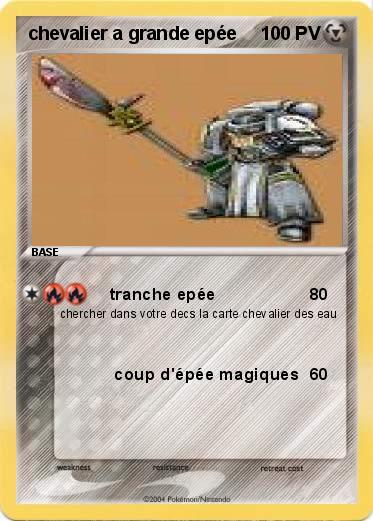 Pokemon chevalier a grande epée