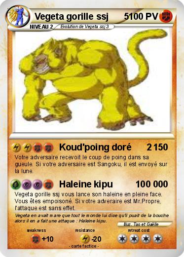 Pokemon Vegeta gorille ssj      5