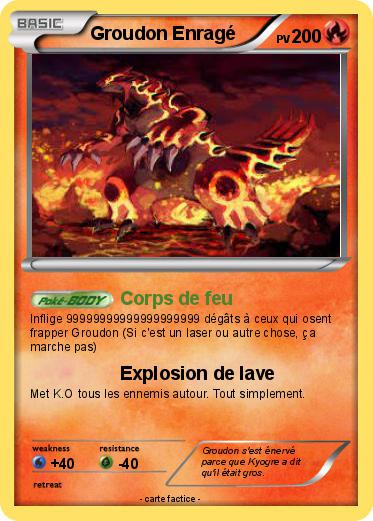 Pokemon Groudon Enragé