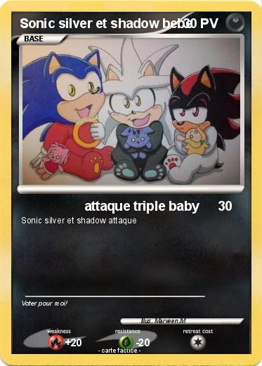 Pokemon Sonic silver et shadow bebe