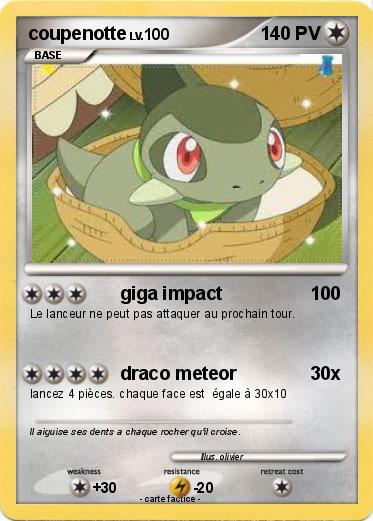 Pokemon coupenotte