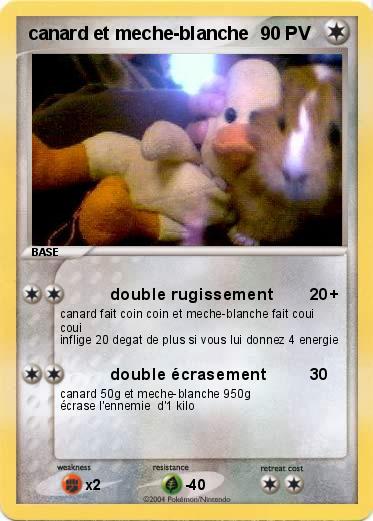Pokemon canard et meche-blanche
