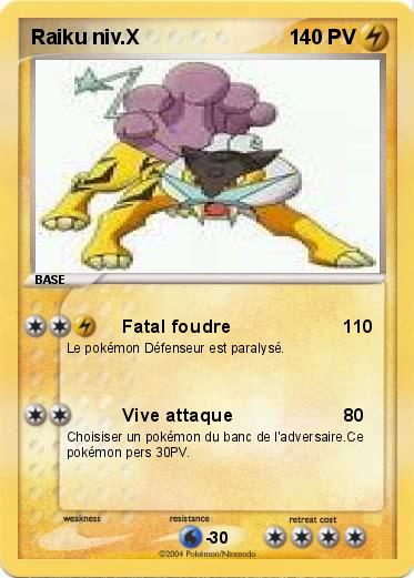 Pokemon Raiku niv.X