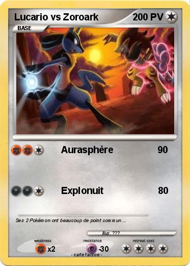 Pokemon Lucario vs Zoroark