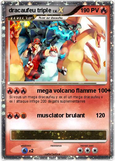 Pokemon dracaufeu triple