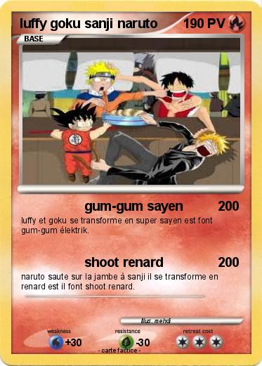 Pokemon luffy goku sanji naruto