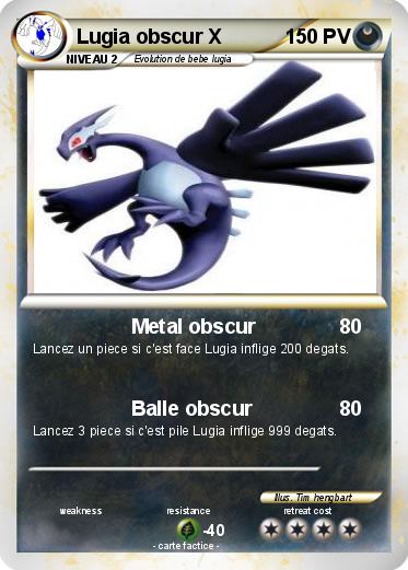 Pokemon Lugia obscur X