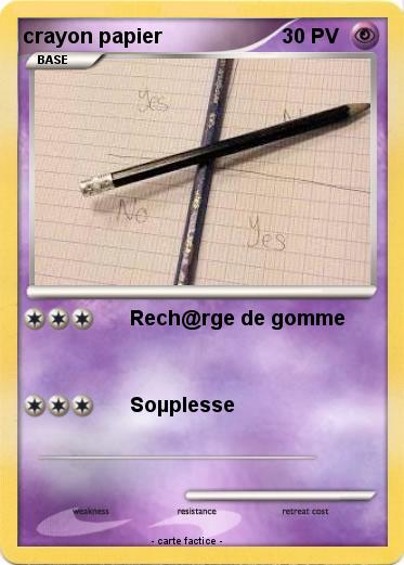 Pokemon crayon papier