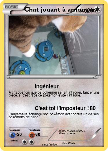 Pokemon Chat jouant à among us