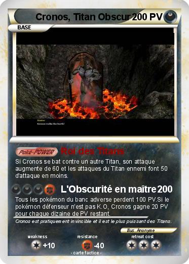 Pokemon Cronos, Titan Obscur