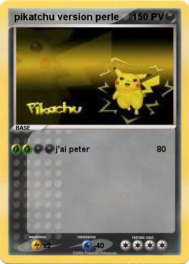 Pokemon pikatchu version perle