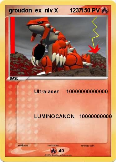 Pokemon groudon  ex  niv X       1237