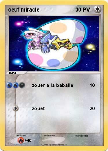 Pokemon oeuf miracle