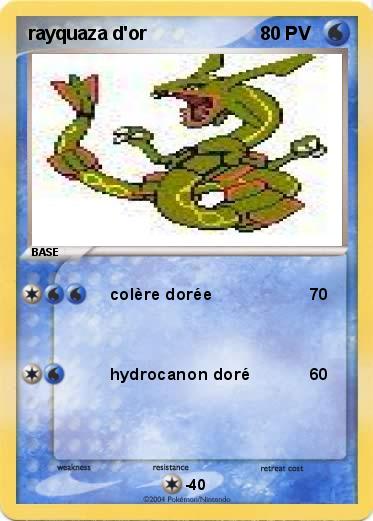 Pokemon rayquaza d'or