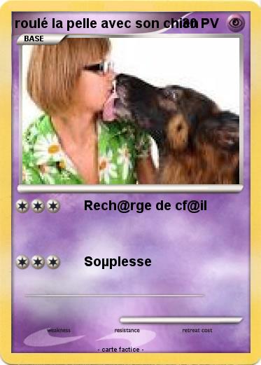 Pokemon roulé la pelle avec son chien