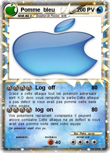 Pokemon Pomme  bleu