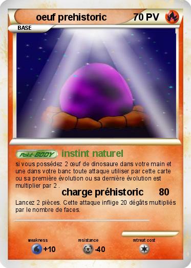 Pokemon oeuf prehistoric