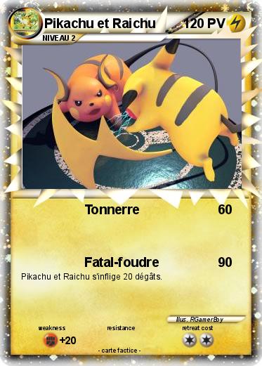 Pokemon Pikachu et Raichu