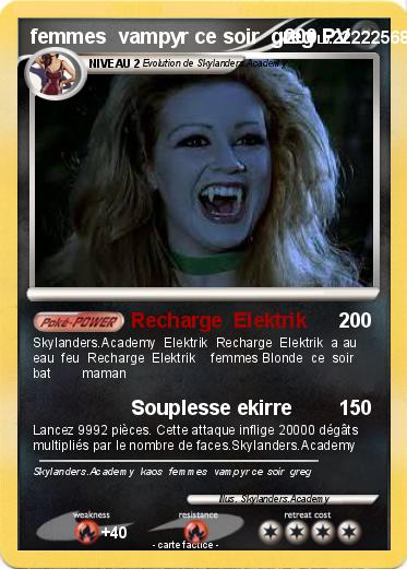 Pokemon femmes  vampyr ce soir  greg