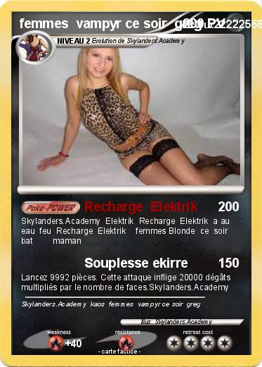 Pokemon femmes  vampyr ce soir  greg