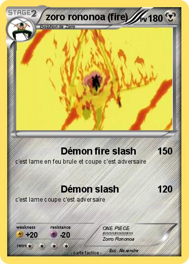 Pokemon zoro rononoa (fire)
