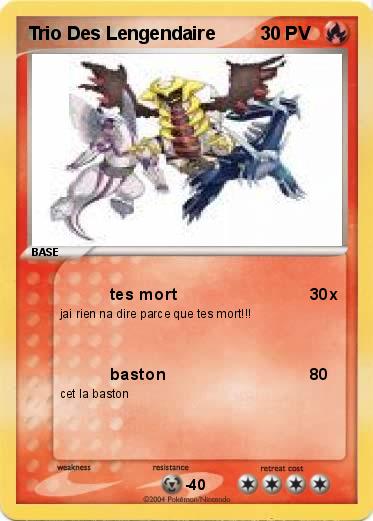 Pokemon Trio Des Lengendaire